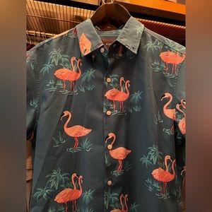 Bonobos Flamingo Shoet Sleeve Button Down